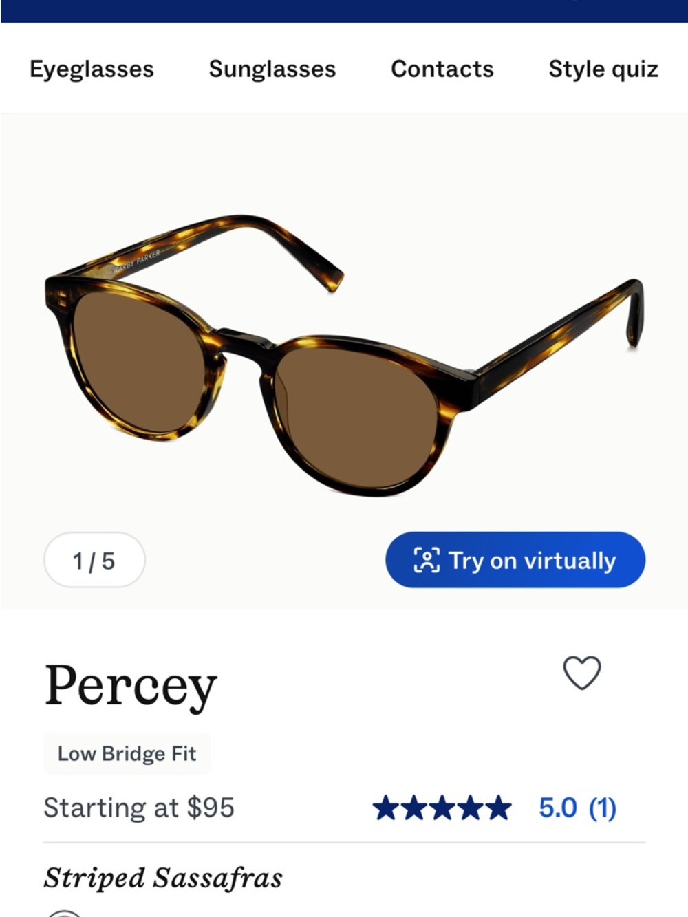 Percey Round Tortoiseshell Sunglasses - Brown Lenses